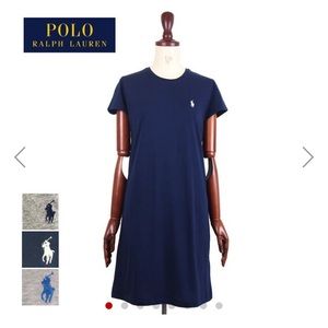 Navy blue polo T-shirt dress